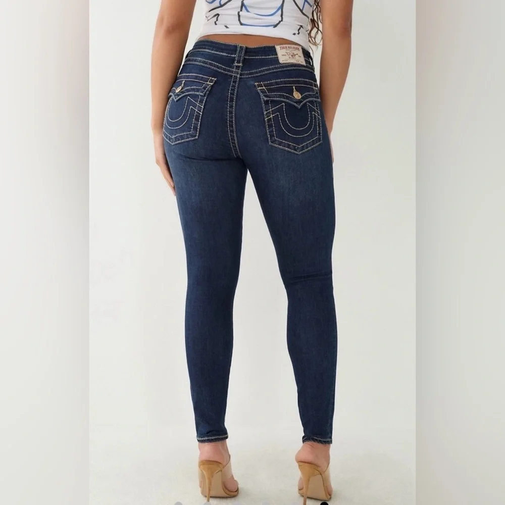 NWT Halle High Rise Super Skinny Dark Wash - Picture 2 of 11